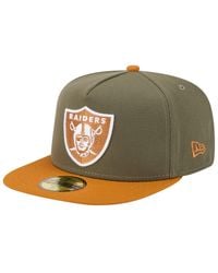 KTZ - Olive/brown Las Vegas Raiders Color Pack A-frame 59fifty Fitted Hat - Lyst
