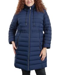 Michael Kors - Plus Size Anorak Hooded Faux-leather-trim Down Packable Puffer Coat, Created For Macy's - Lyst