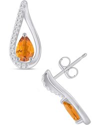 Macy's - Gemstone And Diamond Earrings (1/6 Ct. T.w. - Lyst