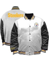 Mitchell & Ness - Pittsburgh Steelers Plus Size Full-snap Satin Jacket - Lyst
