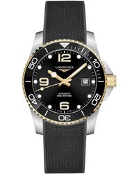 Longines - Swiss Automatic Hydroconquest Rubber Strap Watch 41mm - Lyst