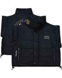 Mitchell & Ness - Â Boston Bruins Cropped Full-zip Puffer Vest - Lyst