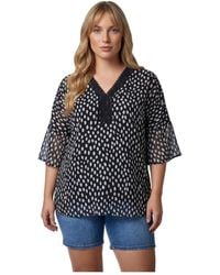 Avenue - Plus Size Crochet Trim Caftan Top - Lyst