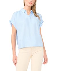 1.STATE - Collared Neck Short-sleeve Blouse - Lyst