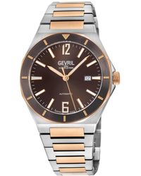 Gevril - Swiss Automatic High Line Two-tone Stainless Steel Bracelet Watch - Lyst