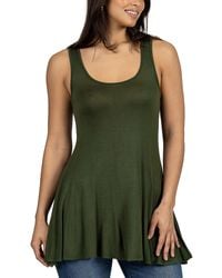 24seven Comfort Apparel - Scoop Neck Sleeveless Tunic Top - Lyst