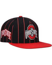 Mitchell & Ness - Ohio State Buckeyes Team Pinstripe Snapback Hat - Lyst