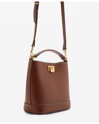 Mango - Metallic Detail Mini Shopper Bag - Lyst