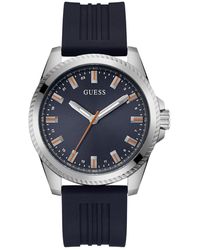 Guess - Analog Silicone Watch 44mm - Lyst