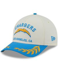 KTZ - Cream/powder Blue Los Angeles Chargers 2025 Nfl Draft 9forty A-frame M-crown Adjustable Hat - Lyst
