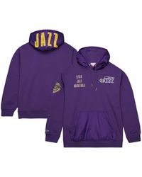 Mitchell & Ness - Utah Jazz Team Og 2.0 Vintage Logo Fleece Pullover Hoodie - Lyst