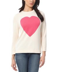 Jones New York - Heart Crewneck Long-sleeve Sweater - Lyst