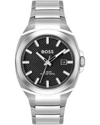 BOSS - Walker Quartz Basic Calendar Silver-tone Watch 41mm - Lyst