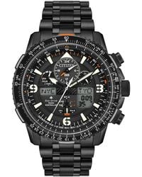 Citizen - Eco-drive Analog-digital Promaster Skyhawk A-t Black Stainless Steel Bracelet Watch 46mm - Lyst