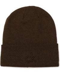 Calvin Klein - Embossed Logo Cuff Hat - Lyst
