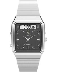 Timex - Quartz Analog Digital -tone Stainless Steel Watch - Lyst
