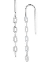 Giani Bernini - Polished Chain Link Threader Earrings - Lyst