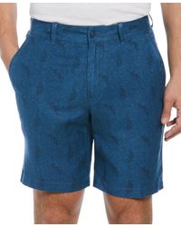 Cubavera - Flat-front 9" Linen Blend Shorts - Lyst