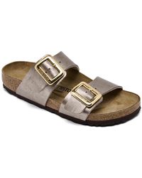 Birkenstock - Sydney Luxe Buckle Birko-flor Sandals From Finish Line - Lyst