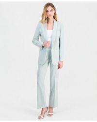 Anne Klein - Shawl Collar Open Front Jacket Pull On Straight Leg Pants - Lyst