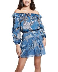 Guess - Shani Floral Print Off-the-shoulder Top - Lyst