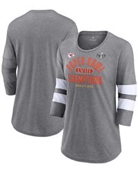 Fanatics - Heather Gray Kansas City Chiefs Super Bowl Lviii Champions Under The Lights Tri-blend 3/4-sleeve T-shirt - Lyst