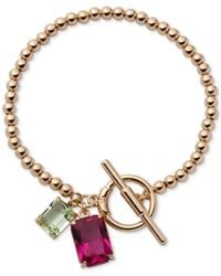 Ralph Lauren - Gold-tone Crystal Stone Flex Bracelet - Lyst