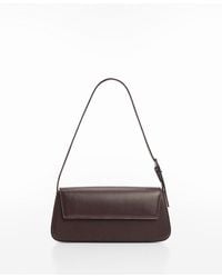 Mango - Patent Leather Effect Flap Bag - Lyst