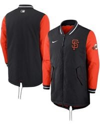 Nike - Black San Francisco Giants Authentic Collection Dugout Performance Full-zip Jacket - Lyst