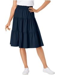 Woman Within - Within Elastic-waist Knit Tiered Skirt - Lyst