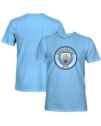 1863fc - Sky Blue Manchester City Color Crest Twisted Tri-blend Slub T-shirt - Lyst