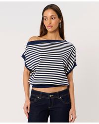 A.Brand - Boat Neck Cold Shoulder Top - Lyst