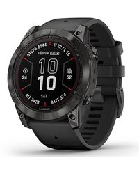 Garmin - Pro Sapphire Carbon Gray Solar Edition Smart Watch With Black Plastic Band - Lyst