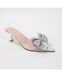 BERNESS - Ninetta Clear Slingback Heels - Lyst