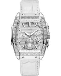 JBW - Echelon Chronograph White Genuine Calf Leather Watch - Lyst