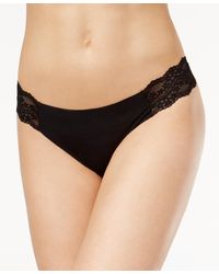 B.tempt'd - Bare Lace-panel Thong 976267 - Lyst