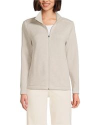 Lands' End - Sweater Fleece Zip Front Jacket - Lyst
