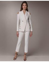 Donna Karan - Cold Shoulder Blazer Side Zip Pants - Lyst