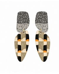 Swanky Designs - Sutton Dangle Statement Earrings - Lyst