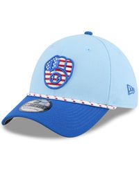 KTZ - Light Blue/blue Milwaukee Brewers 2025 Fourth Of July 39thirty Flex Hat - Lyst