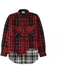 CHARLIE LUCIANO Tweed Overshirt Yellow | Lyst