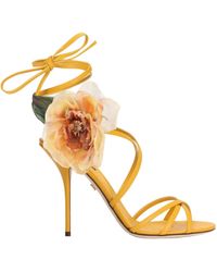 yellow floral heels