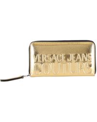 Versace Jeans Couture Logo Zip-around Wallet - Metallic