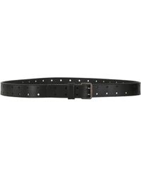 Saint Laurent Mens Leather Belt - Black