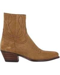 Celine Camargue Western Ankle Boots - Brown
