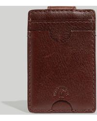 MW Leather Card Case With Magnet - Purple