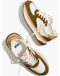 kickoff trainer sneakers in leather and recycled nylon