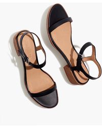 MW The Louise Sandal In Leather - Black