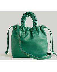 MW The Piazza Small Slouch Shoulder Bag: Braided Strap Edition in Green ...
