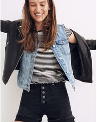 MW - High-Rise Denim Boyshorts - Lyst